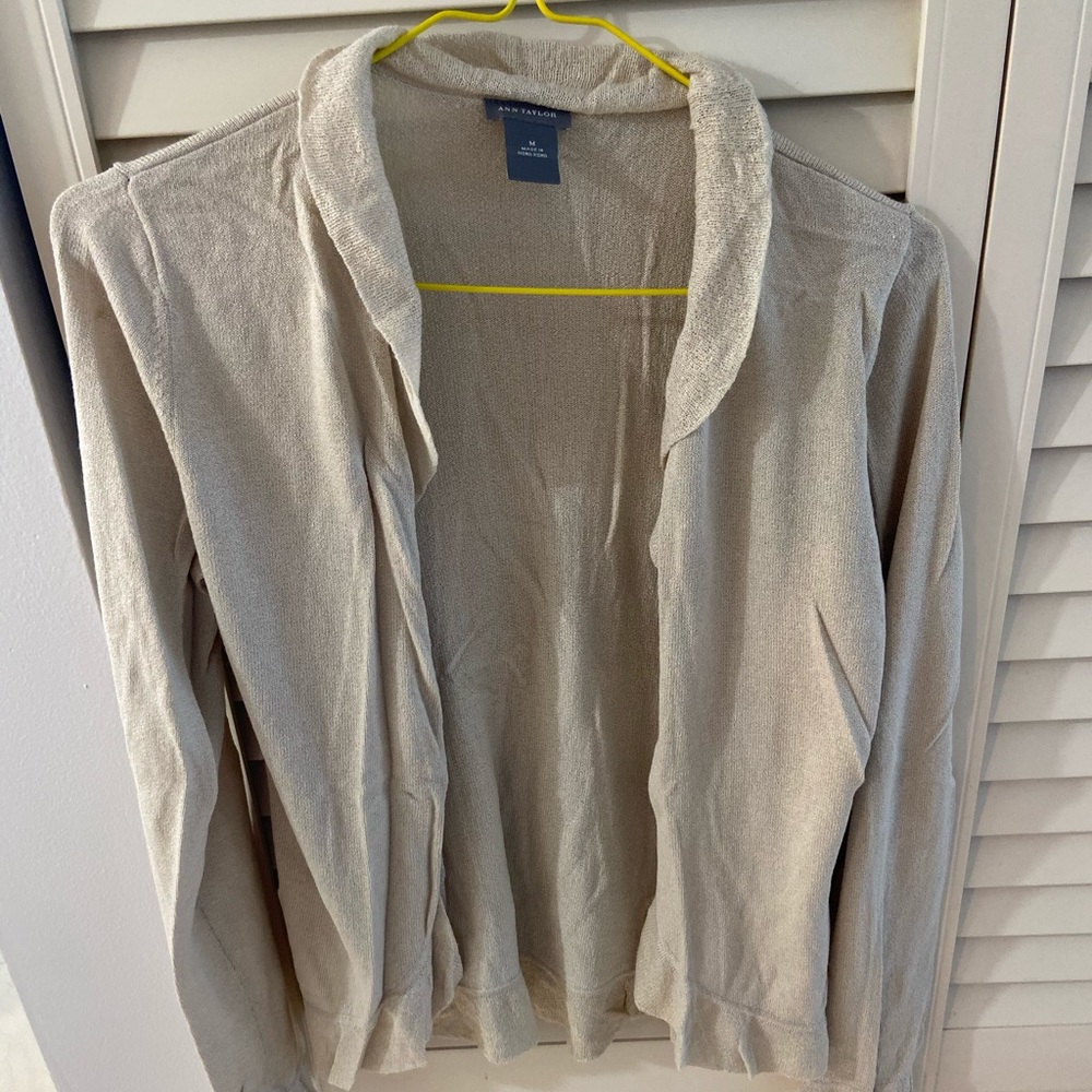 Ann Taylor Dressy Ruffled edged cardigan